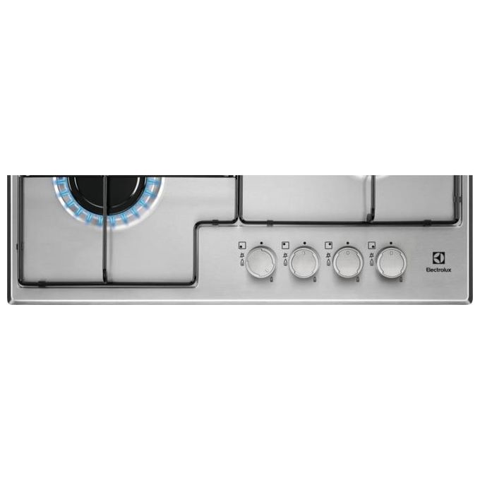 Electrolux EGS6424X Slim Profile Piano cottura Gas 60 cm 4 fuochi Comandi Frontali Accensione Integrata colore Acciaio Inox