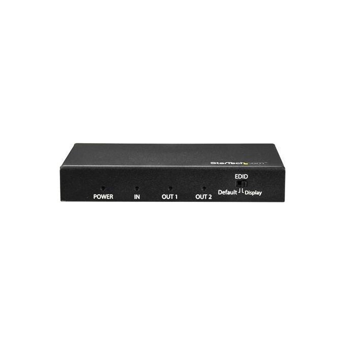 StarTech ST122HD202 Sdoppiatore Splitter HDMI a 2 porte 4K 60Hz HDR HDCP 2.2 colore Nero