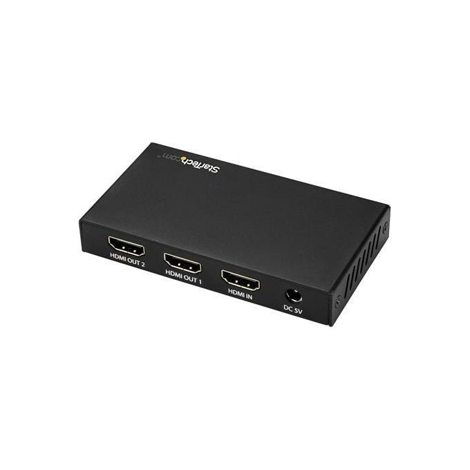 StarTech ST122HD202 Sdoppiatore Splitter HDMI a 2 porte 4K 60Hz HDR HDCP 2.2 colore Nero