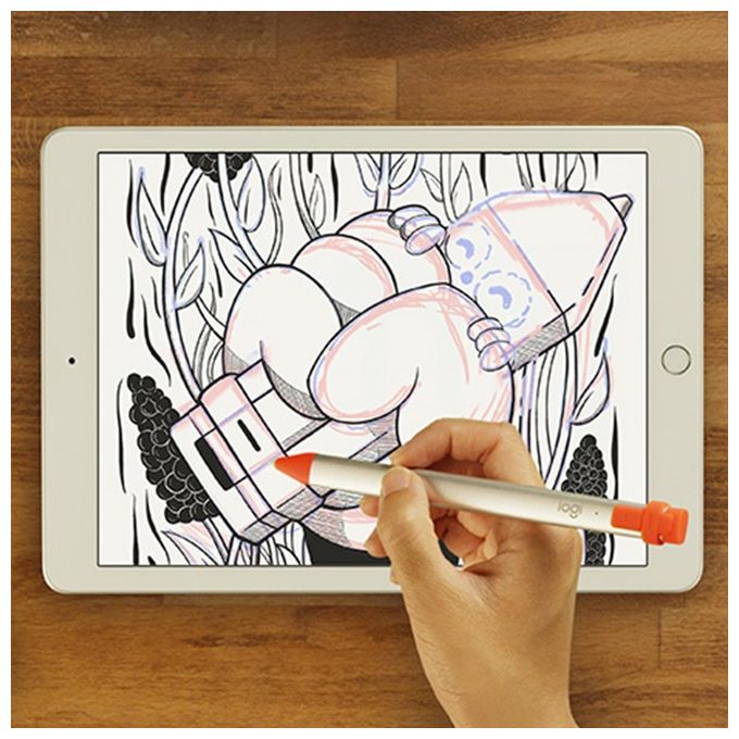 Logitech 914-000034 Crayon Penna Digitale Compatibile iPad Tecnologia Apple Pencil Integrata Fino a 7 5 Ore di Utilizzo Attivo colore Arancione