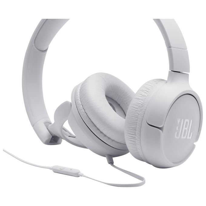 Jbl Tune 500 Cuffia a Padiglione Stereofonico con Microfono Bianco