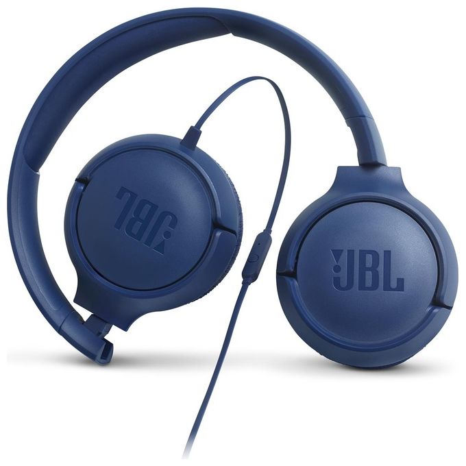 JBL Tune 500 Cuffia a Padiglione Stereofonico con Microfono Blu