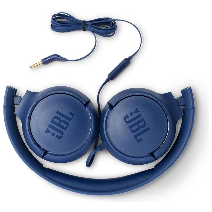 JBL Tune 500 Cuffia a Padiglione Stereofonico con Microfono Blu