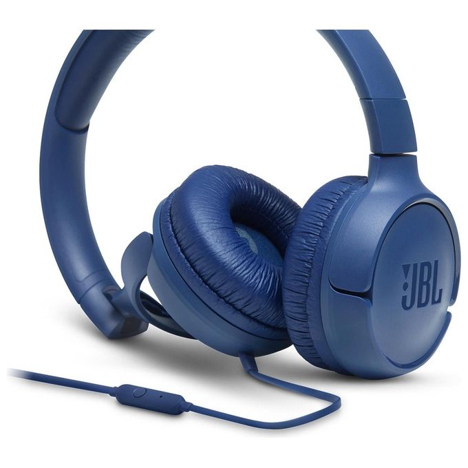 JBL Tune 500 Cuffia a Padiglione Stereofonico con Microfono Blu