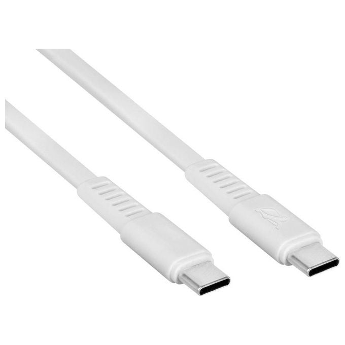 Rivacase Cavo di Ricarica Piatto Type-C - Type-C 1.2mt Bianco