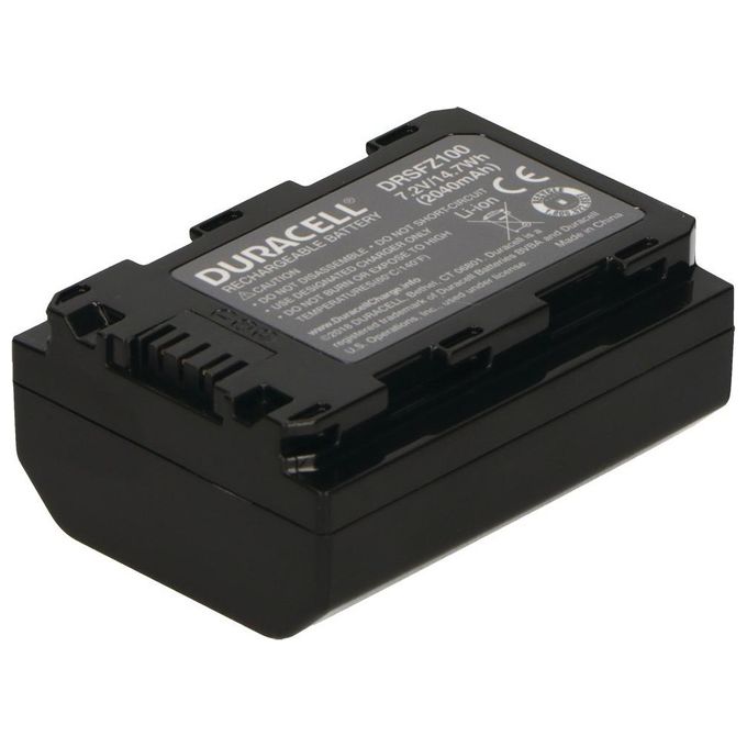 Duracell DRSFZ100 Batteria per Fotocamera Li-Ion 2040mAh 7.2V compatibile Sony NP-FZ100 A7 III A7R III A9 colore Nero