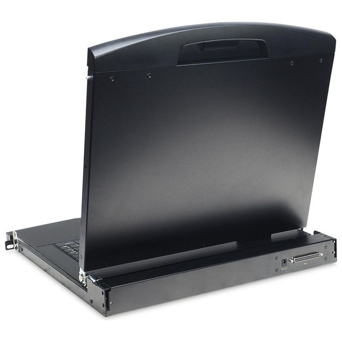 Digitus DS-72211-4IT Console modulare con monitor TFT da 19'' 8 porte Cat 5 KVM tastiera italiana touchpad integrato rack 1U colore Nero