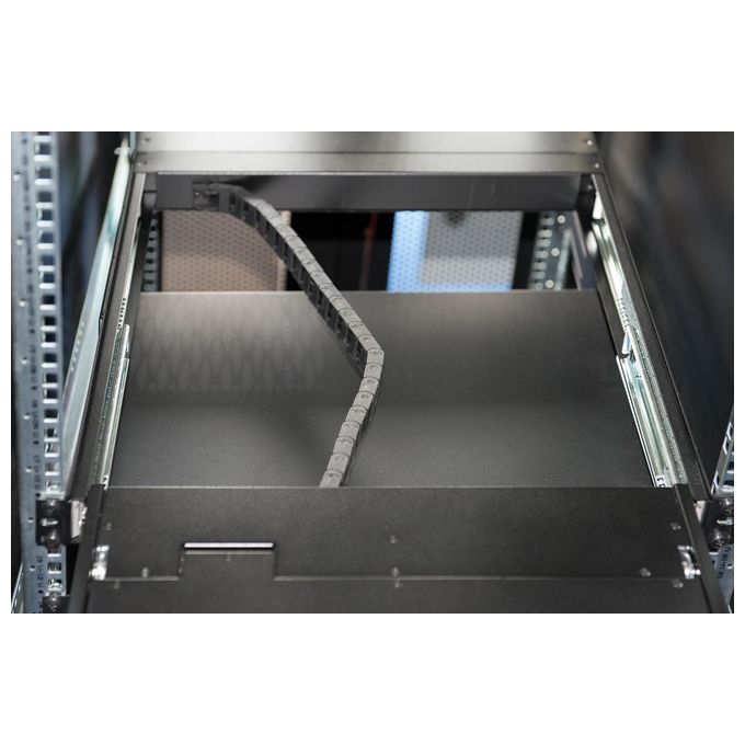 Digitus DS-72211-4IT Console modulare con monitor TFT da 19'' 8 porte Cat 5 KVM tastiera italiana touchpad integrato rack 1U colore Nero