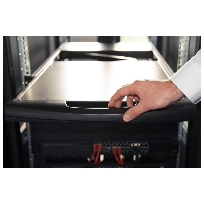 Digitus DS-72211-4IT Console modulare con monitor TFT da 19'' 8 porte Cat 5 KVM tastiera italiana touchpad integrato rack 1U colore Nero