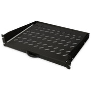 Link ripiano per armadi rack estraibile 2u 367mm per montanti frontali nero