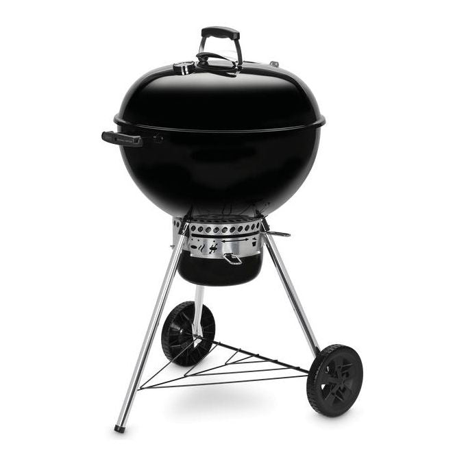 Weber 14201004 Original Kettle Barbecue a Carbone 57 cm griglia cromata termometro sistema One-Touch colore Nero