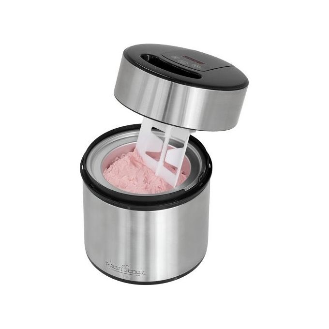 ProfiCook 501140 Gelatiera e Yogurtiera 1 8 L 12 W Timer Digitale Display LED Acciaio Inossidabile colore Nero