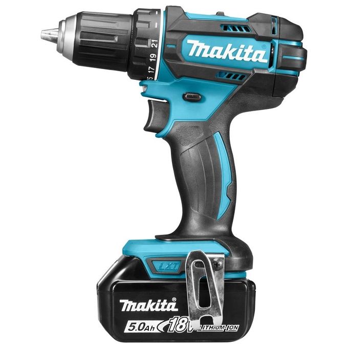 Makita DDF482RTJ 18V 2x BL1850B Trapano Avvitatore a Batteria 18V-2x5A 2 Velocita' Led 18V Blu