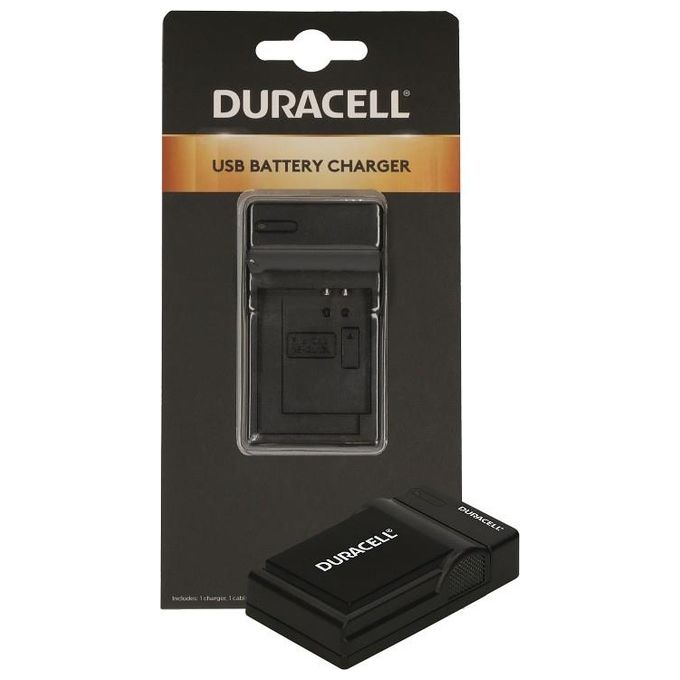 Duracell Caricabatterie con Cavo Usb per Olympus BLH-1