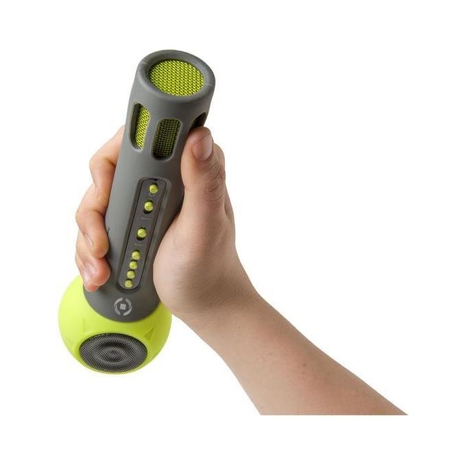 Celly Festival Microfono Bluetooth con Speaker Integrato Verde