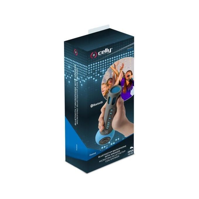 Celly Microfono Karaoke Festival Blu Bluetooth