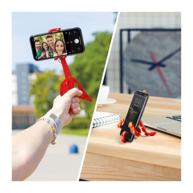 Celly Squiddy Supporto Flessibile per Smartphone Universale Rosso