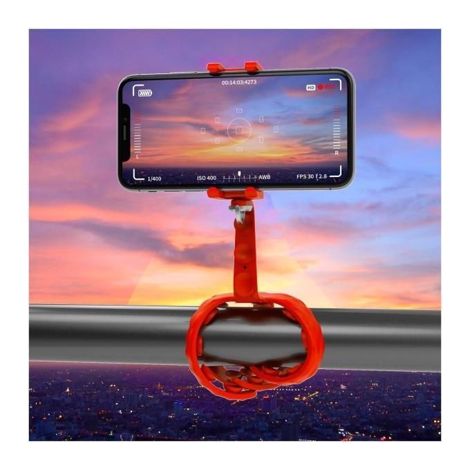 Celly Squiddy Supporto Flessibile per Smartphone Universale Rosso