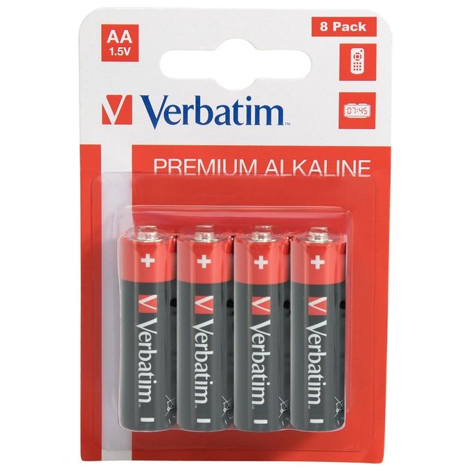 Verbatim Batteria Mono Splituso Stilo AA 8 Pezzi