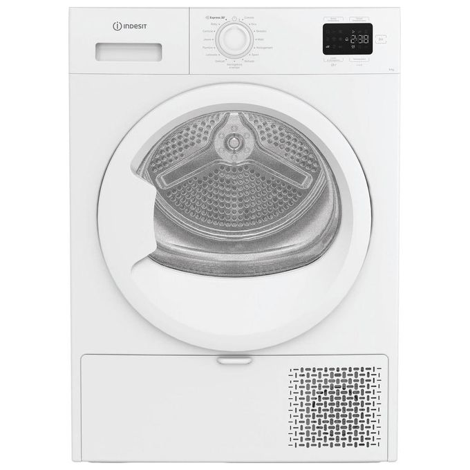 Indesit C YD 92D WW IT Asciugatrice Pompa di Calore 9 Kg Classe E 64 dB Partenza Differita QuickDry (85x60x61 cm) colore Bianco