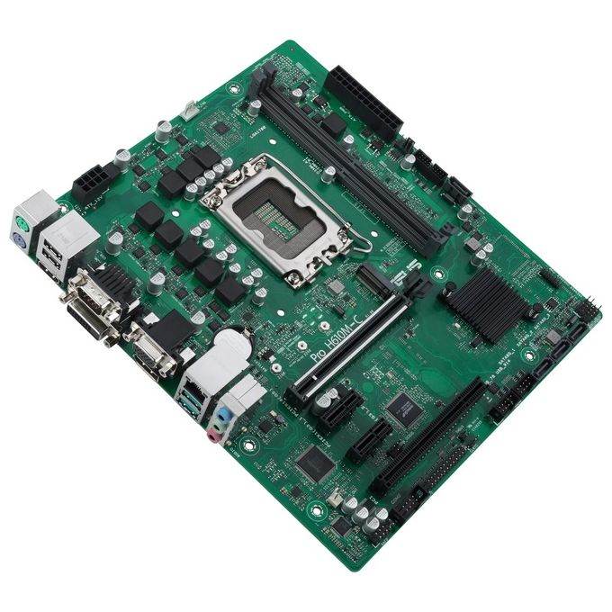 Asus 90MB1AT0-M0EAYC PRO H610M-C CSM Scheda Madre mATX Intel H610 LGA1700 DDR5 64GB PCIe 5.0 M.2 4xSATA USB 3.2 Gen2 LAN 1Gb colore Nero