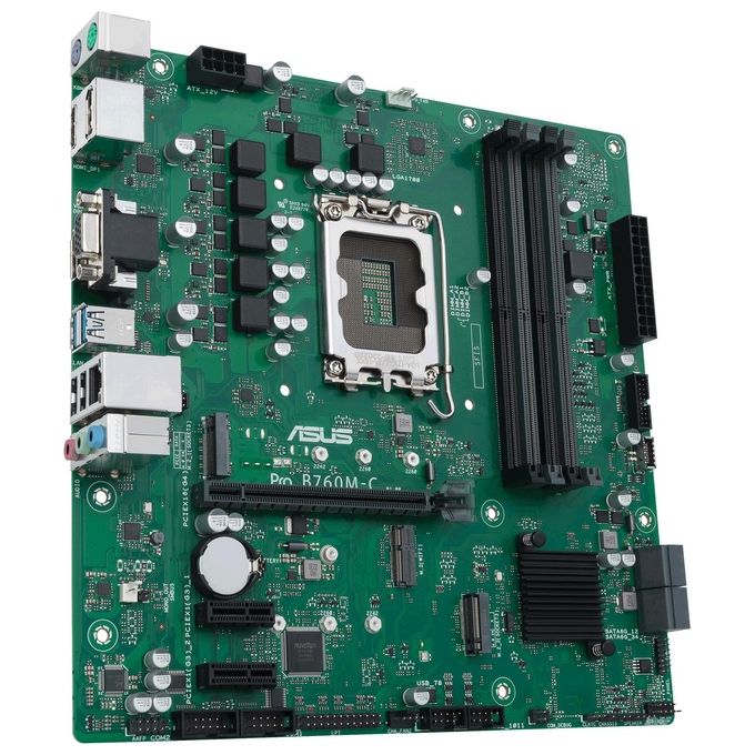 ASUS 90MB1DX0-M1EAYC PRO B760M-C-CSM Scheda Madre micro ATX Intel B760 LGA 1700 DDR5 4x DIMM M.2 HDMI 2.1 DisplayPort 1.4 colore Nero