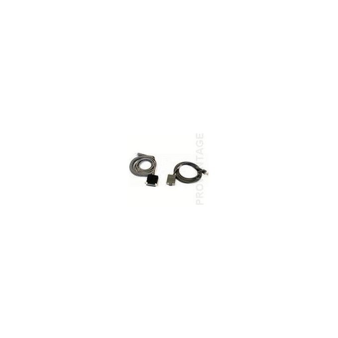 Datalogic V380488 CAB-434 Cavo di Connessione Seriale RS232 9 Pin Femmina Avvolgibile 2,4 m colore Nero