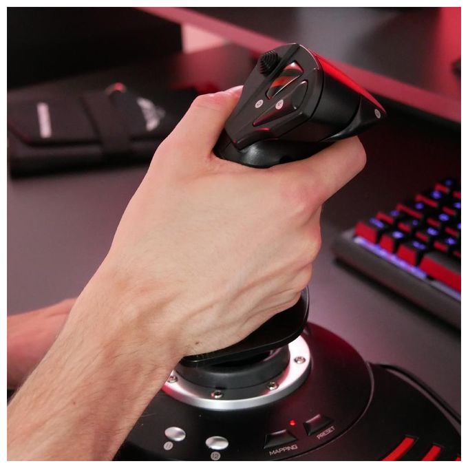 Thrustmaster T.Flight Hotas X Joystick Nero per PC, Manetta Staccabile, Simulazione Volo