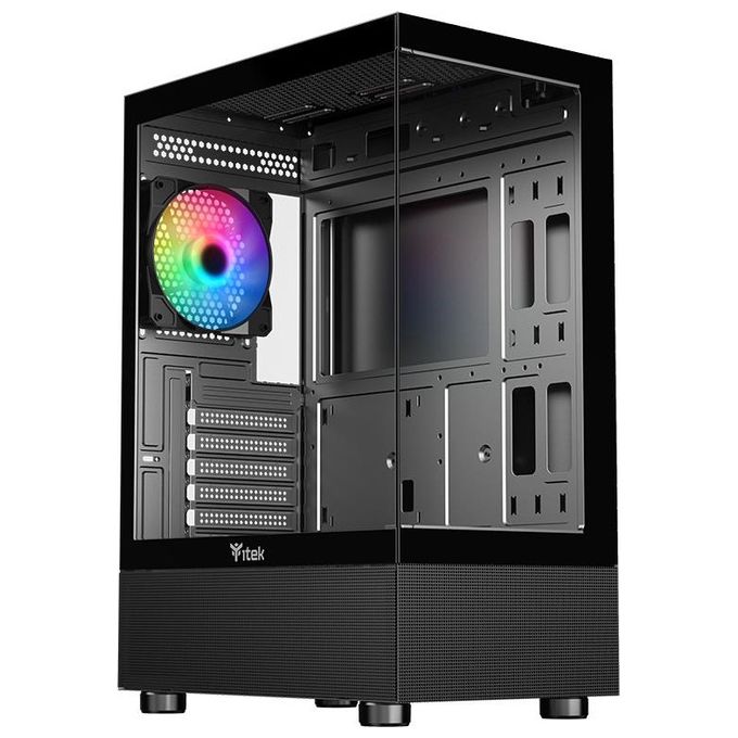 Itek ITGCASB33B SHOWBUI 33B PC Case Gaming Middle Tower ATX Vetro Temperato ARGB USB 3.0 colore Nero