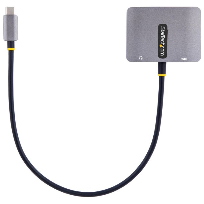 StarTech.com Adattatore USB-C a VGA-HDMI Adattatore Multiporta USB Type-C a VGA-HDMI 4K 60Hz HDR con Uscita Audio da 3.5mm