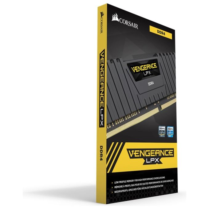 Corsair Vengeance LPX DDR4 PC4-25600, 3.200 MHz, C16, Nero KIT_ 16GB (2x 8GB)