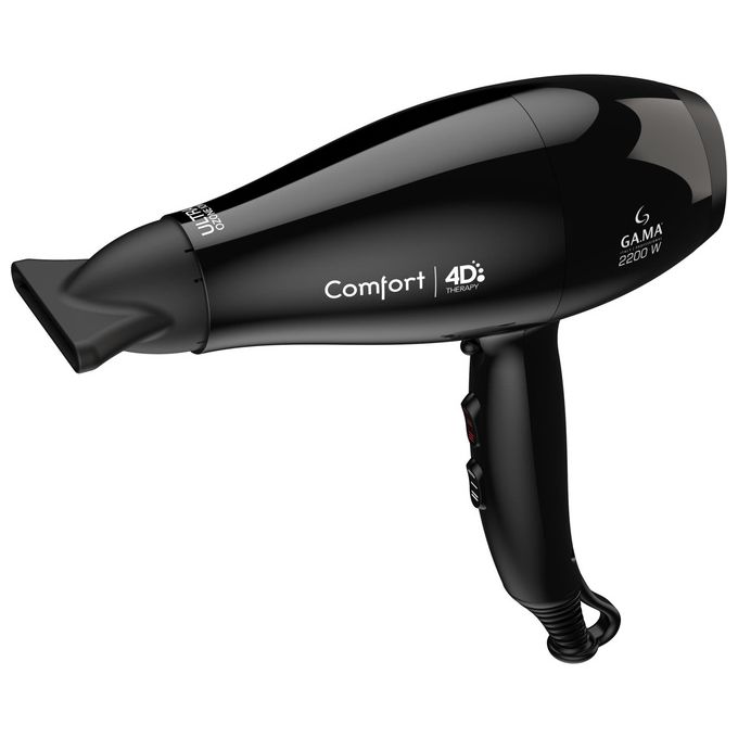 Ga.ma GH0532 Comfort 4D Therapy Asciugacapelli 2200W Ozone Ion Plus Tormalina 2 Velocita' 3 Temperature Diffusore colore Nero