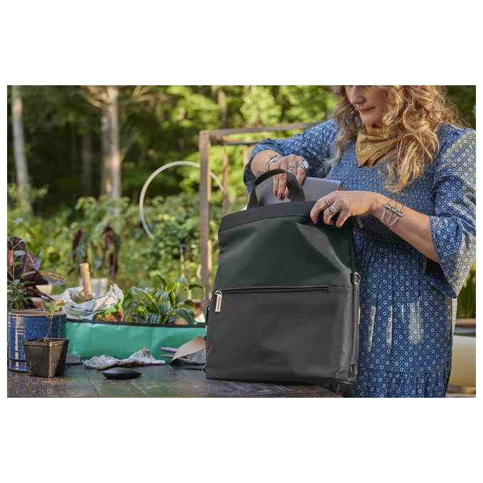 HP 9C2H1AA Borsa-zaino Convertibile per Laptop 14.1'' Zaino Pieghevole Tote Borsa a Mano e Tracolla colore Nero
