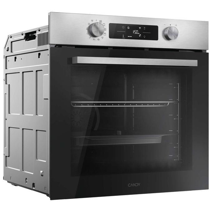 Candy CA6 N3B1HTX Bake 800 Forno da incasso Elettrico Ventilato 78 L Classe A++ 12 Funzioni AirFry Wi-Fi (59,5x59,5x56,8 cm) colore Inox