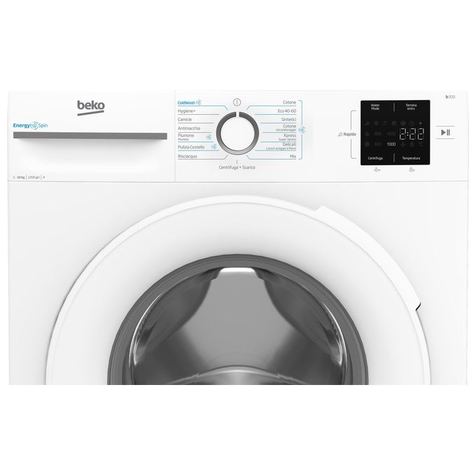 BEKO BMWU31021W Lavatrice 10 Kg Classe a Profondita' 58 cm Centrifuga 1200 giri Inverter Vapore EnergySpin colore Bianco