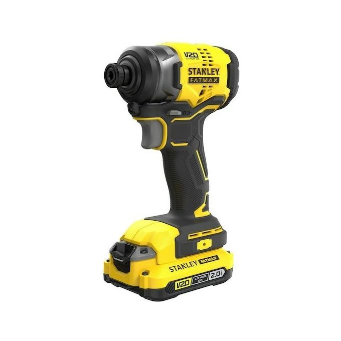 Stanley - FatMax SFMCF810D2K-QW Avvitatore a Impulsi 18V Brushless 1-4'' 170 Nm 2 Batterie 2,0 Ah LED colore Nero