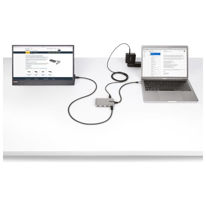 StarTech.com HB31C3A1CDPPD3 Hub USB-C 4 porte 3x USB-A 1x USB-C DP Alt Mode 4K 60Hz 100W PD USB 3.2 10Gbps colore Argento