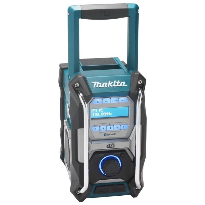 Makita MR004G Radio da Cantiere con Radio DAB+ FM Bluetooth Altoparlanti Stereo 40Vmax colore Nero Verde