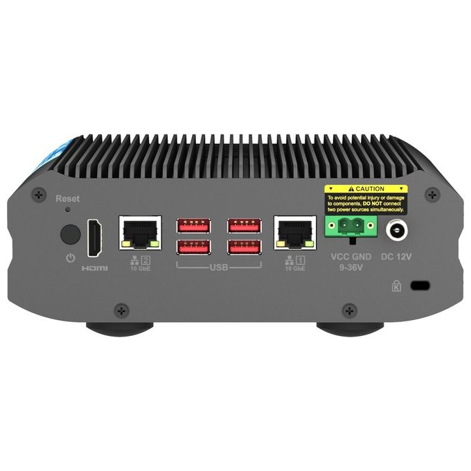 QNAP TS-I410X-8G TS-i410X NAS industriale fanless con Intel Atom x6425E 8 GB RAM 4 bay SATA 2.5'' 10GbE colore Nero
