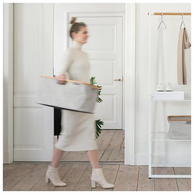 Brabantia Portabiancheria 40 Litri Pieghevole Grigio