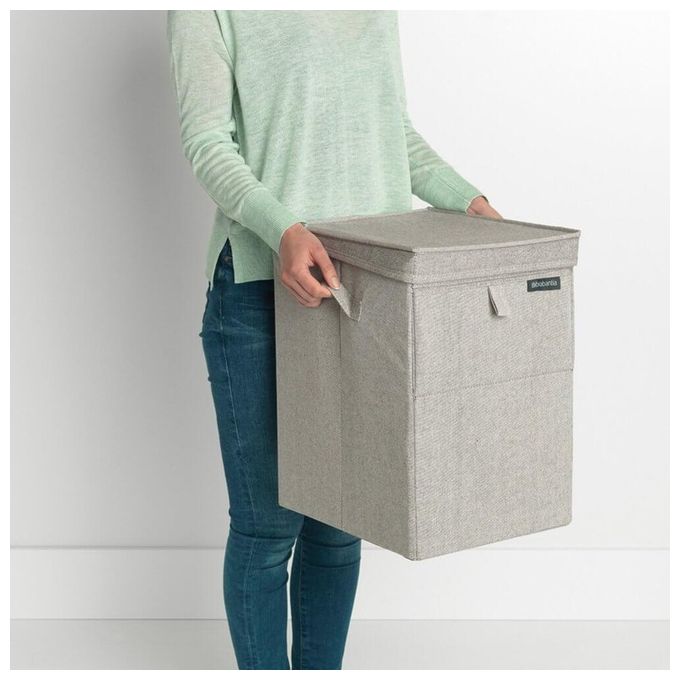 Brabantia Portabiancheria 35 Litri Pieghevole Grigio