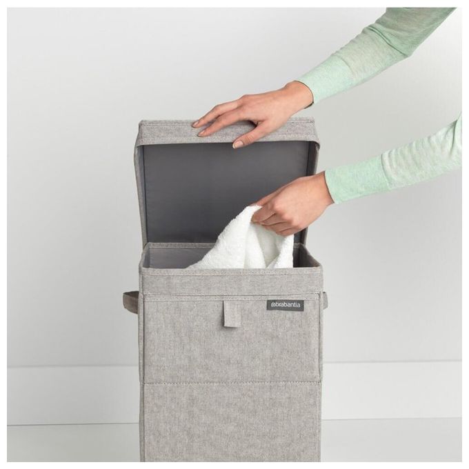 Brabantia Portabiancheria 35 Litri Pieghevole Grigio