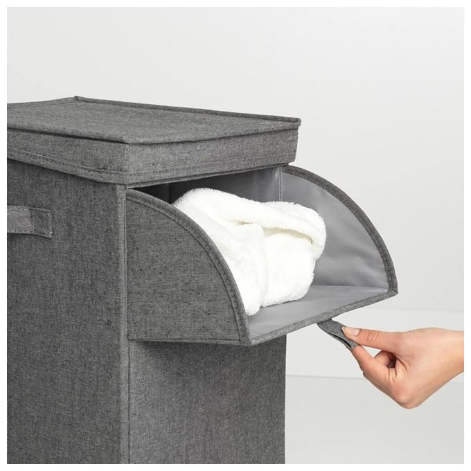 Brabantia Portabiancheria 35 Litri Pieghevole Nero