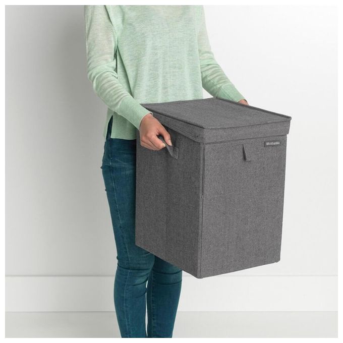Brabantia Portabiancheria 35 Litri Pieghevole Nero