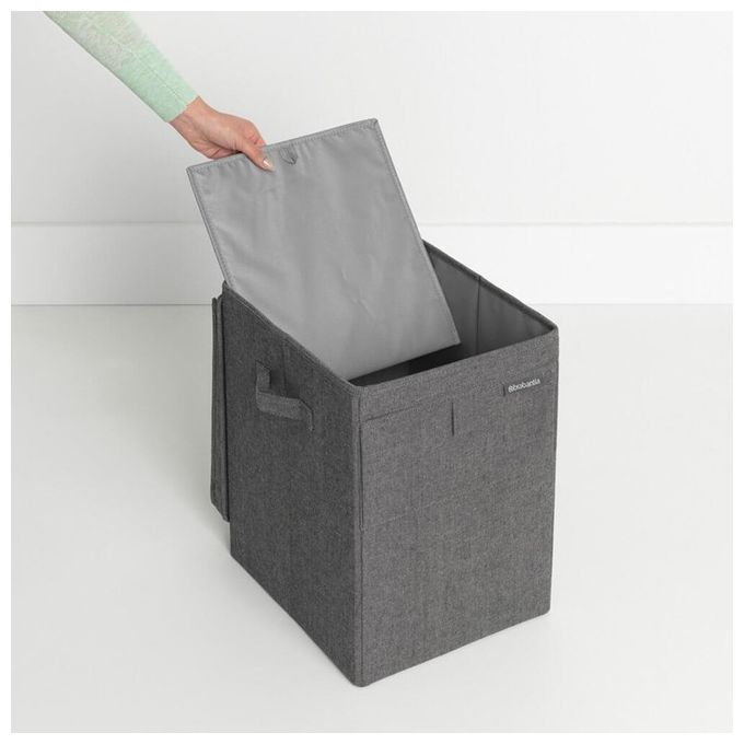 Brabantia Portabiancheria 35 Litri Pieghevole Nero
