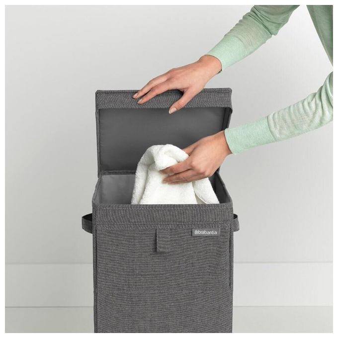 Brabantia Portabiancheria 35 Litri Pieghevole Nero