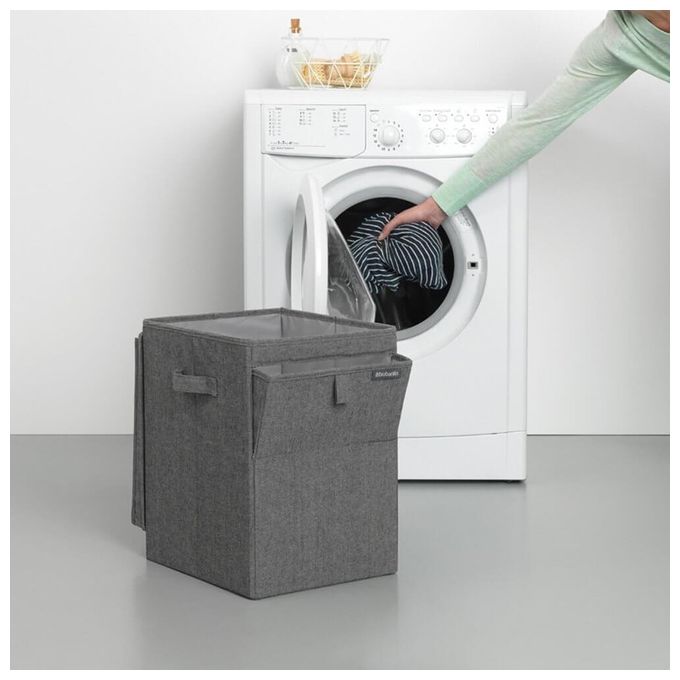 Brabantia Portabiancheria 35 Litri Pieghevole Nero