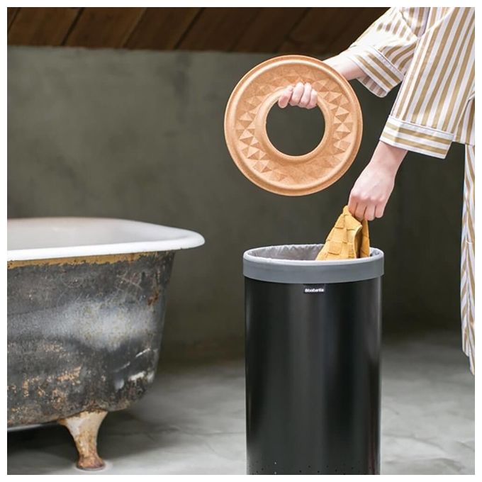 Brabantia Portabiancheria 35 Litri Nero Opaco