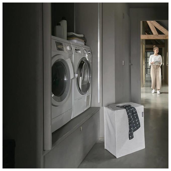 Brabantia Portabiancheria 55 Litri Pieghevole Grigio