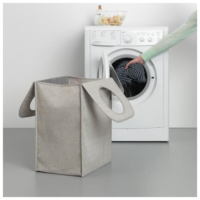 Brabantia Portabiancheria 55 Litri Pieghevole Grigio